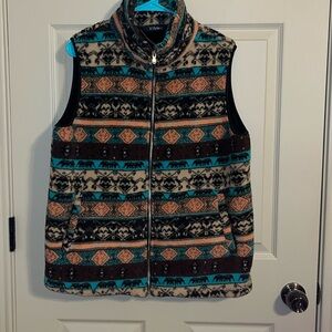 Lomon western fleece vest. NWT